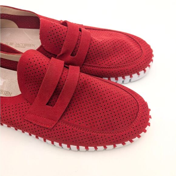 Ilse Jacobsen Tulip Slip-On Causal Shoes Women's Round Toe Red Size US10 EU40 - Picture 9 of 10